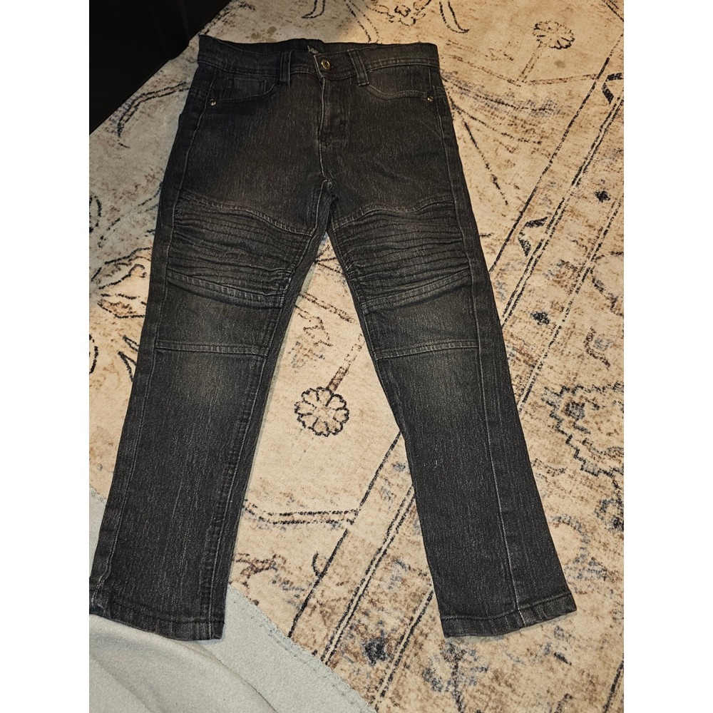 Quad seven boys black skinny jeans size 6